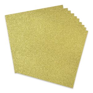 Cartulina Diamantada Glitter 10 paq Dorada Brillante