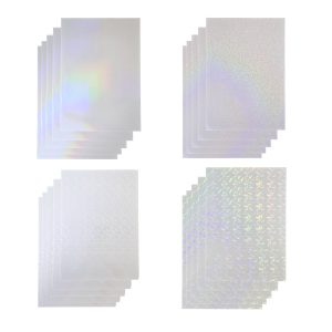 Laminado En Frio Holografico Autoadhesivo 20 Hojas A4 Mixto